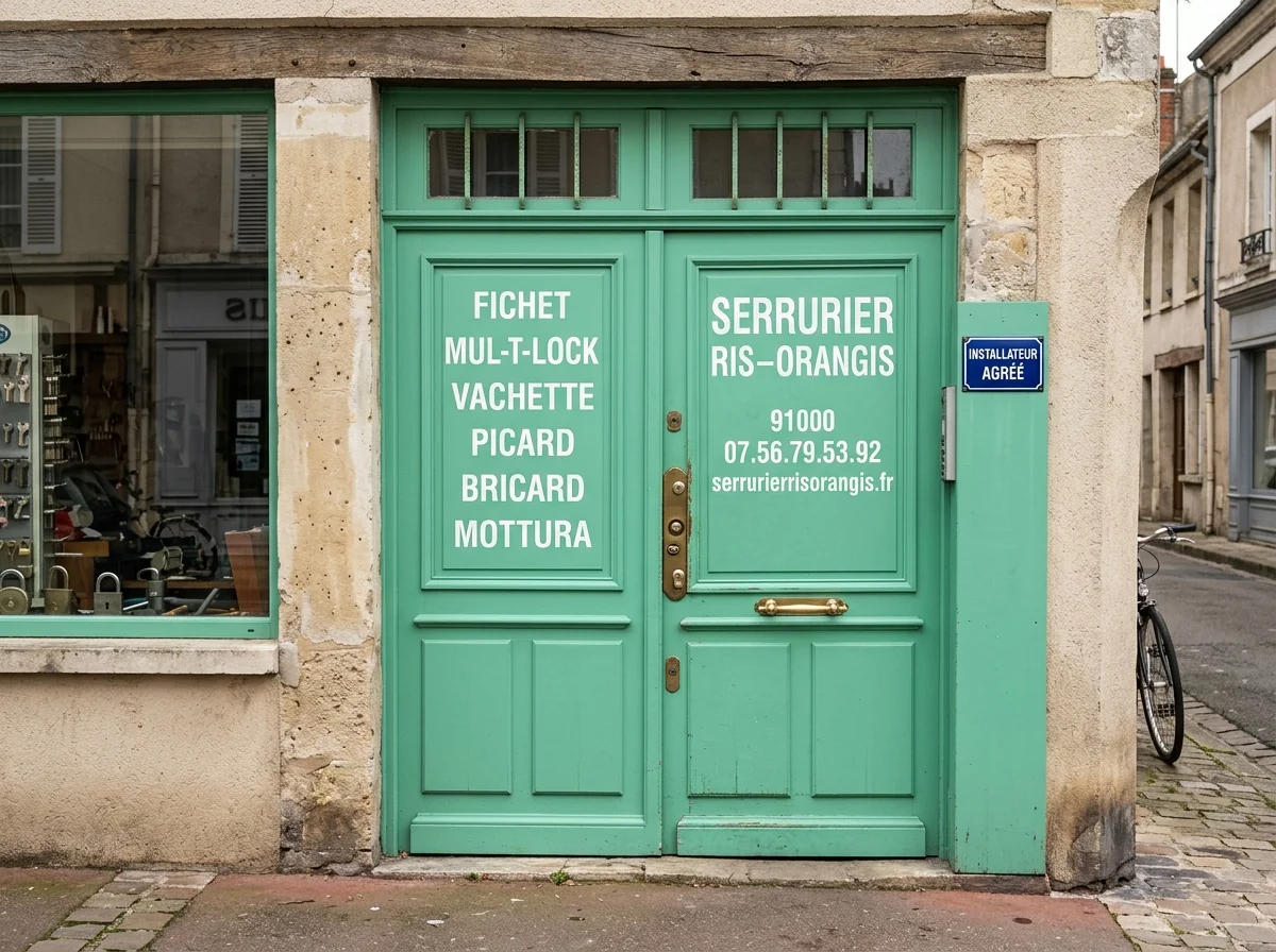 Installateur agréé · double-porte avec plaque des marques posées